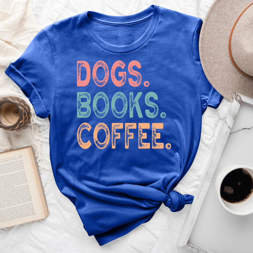 Dogs Books Coffee Tee