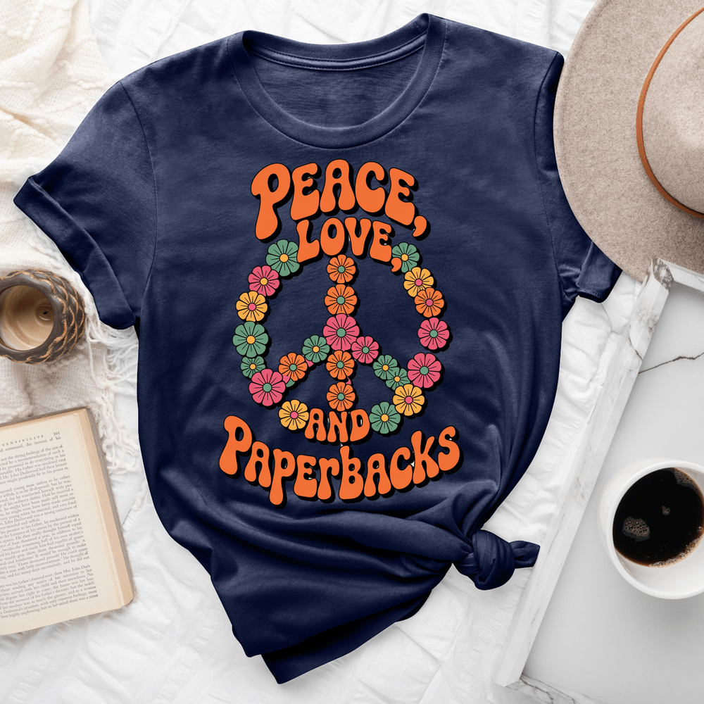 Peace Love And Paperbacks Tee