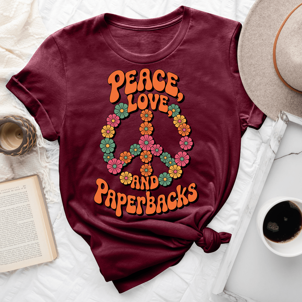 Peace Love And Paperbacks Tee