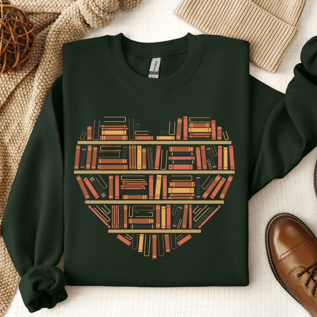 Book Tropes Heart Crewneck