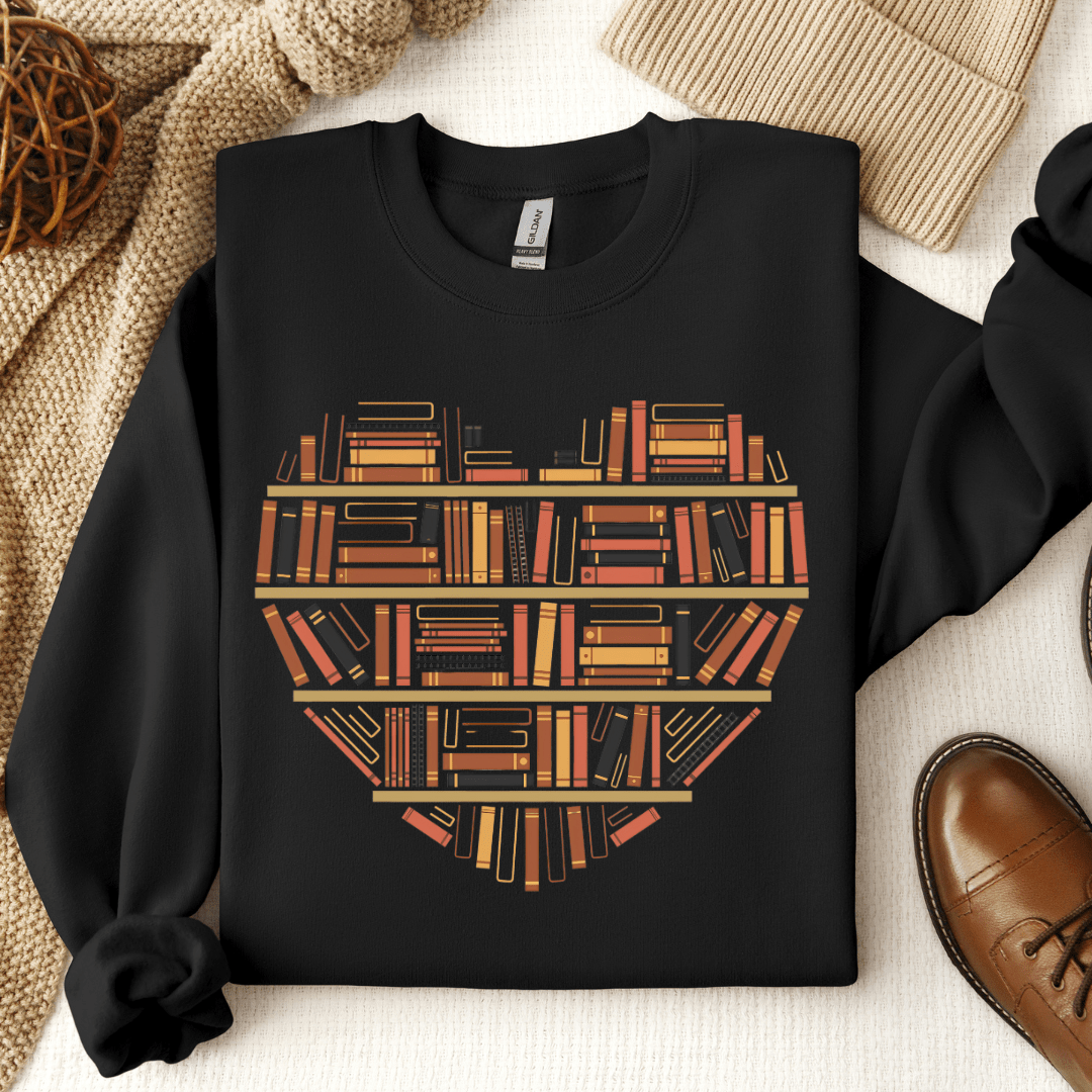 Book Tropes Heart Crewneck