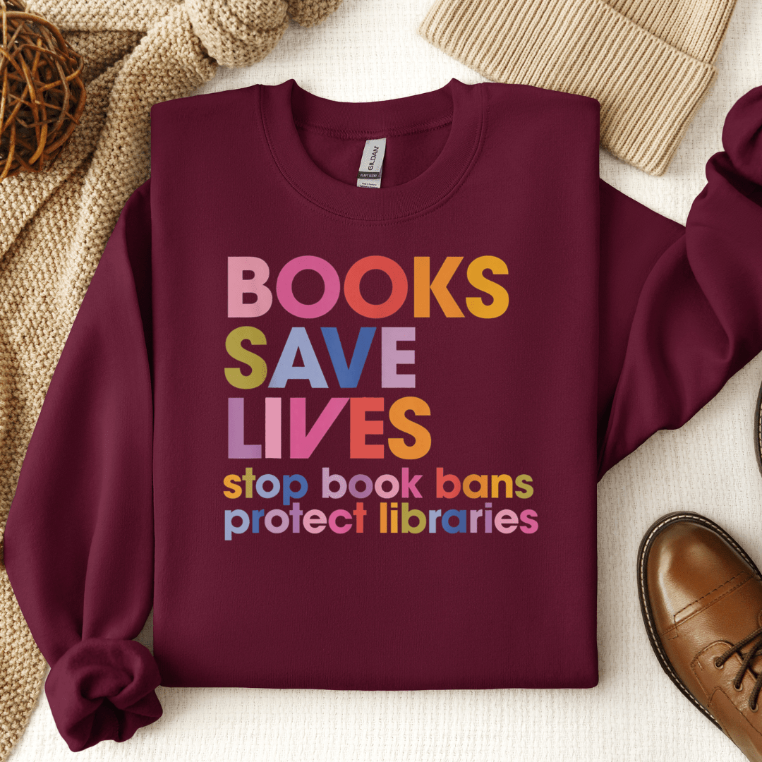 Books Save Lives Crewneck