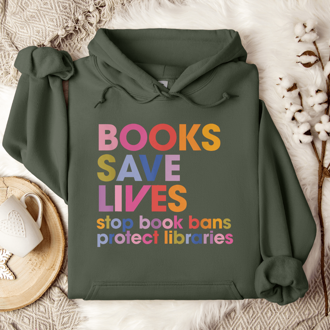 Books Save Lives Hoodie