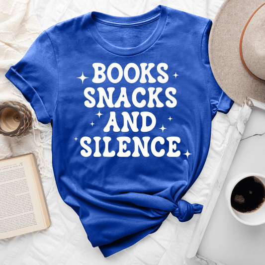 Books Snacks And Silence Tee