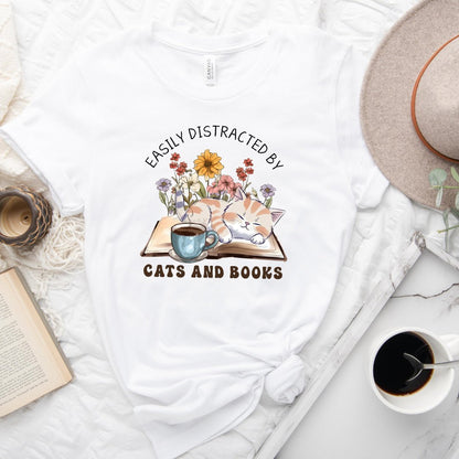 Cats And Books Tee