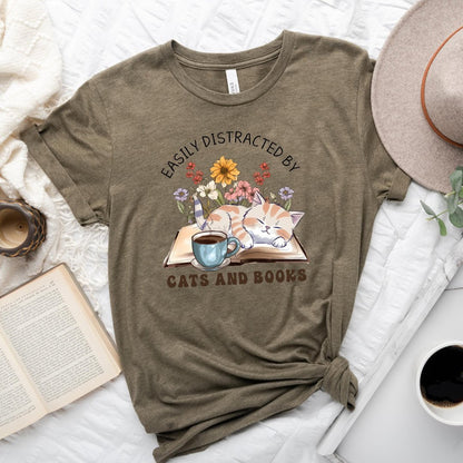 Cats And Books Tee