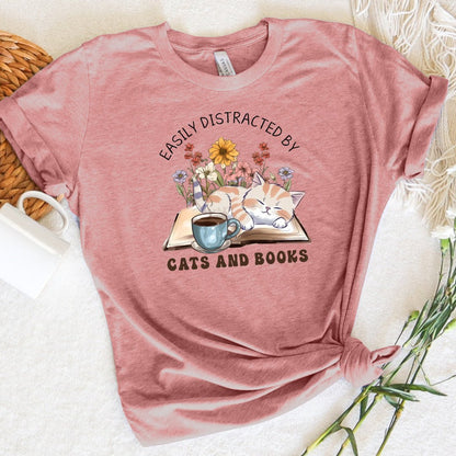 Cats And Books Tee