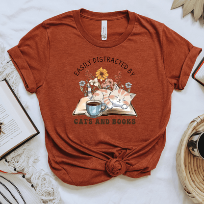 Cats And Books Tee