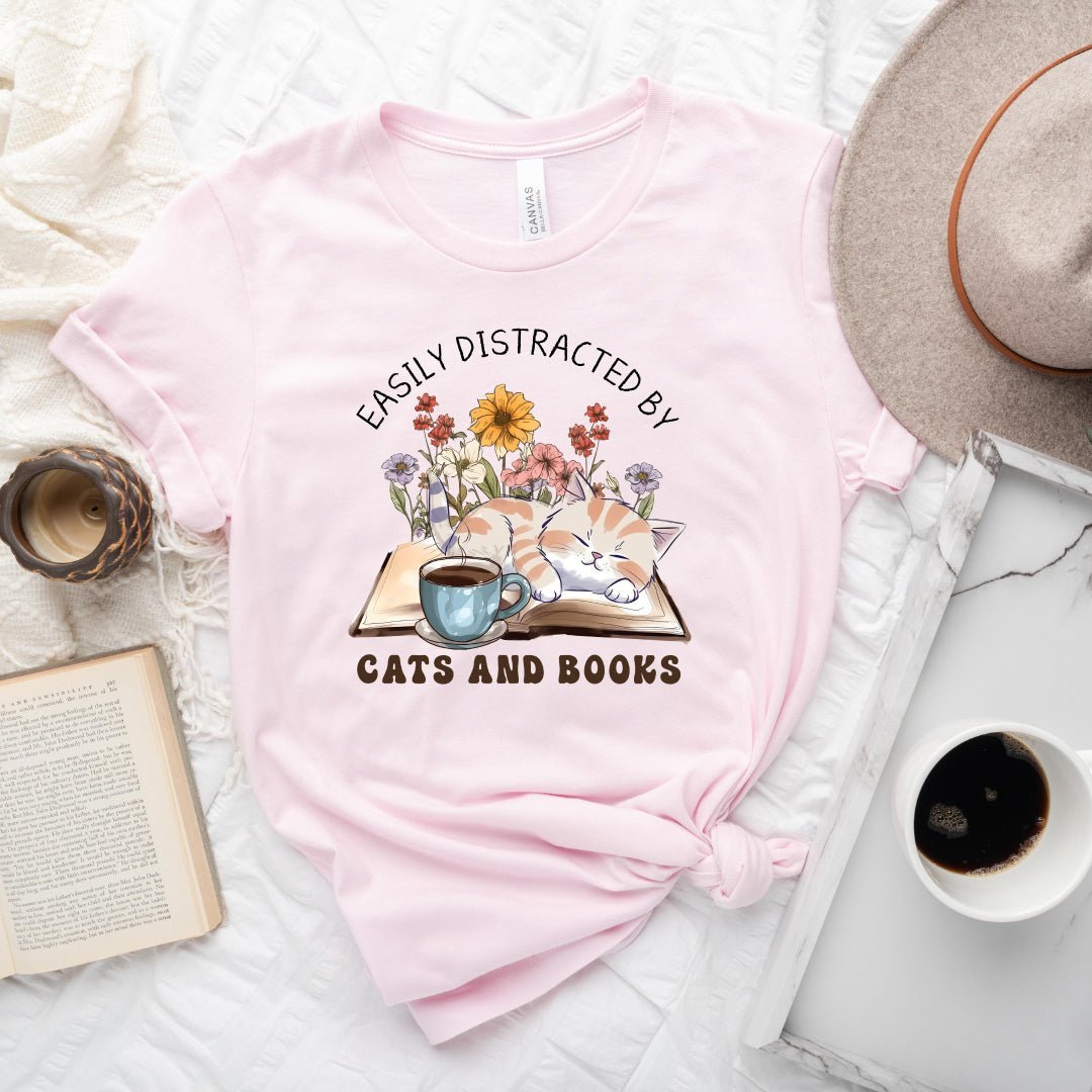 Cats And Books Tee