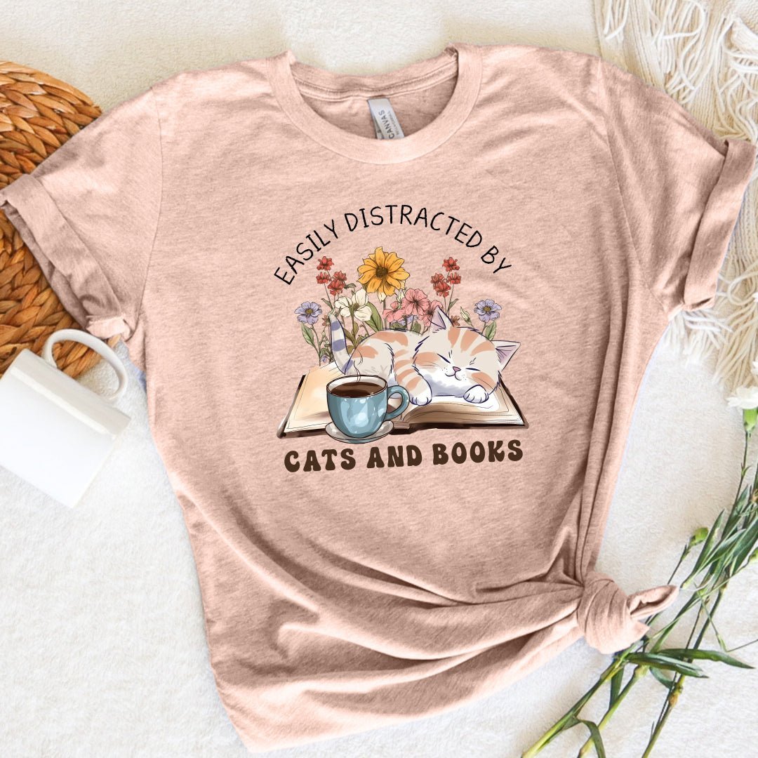 Cats And Books Tee