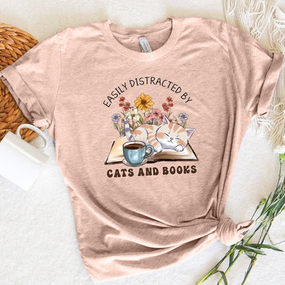 Cats And Books Tee