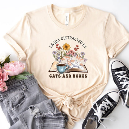 Cats And Books Tee