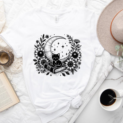 Celestial Cat Book Tee