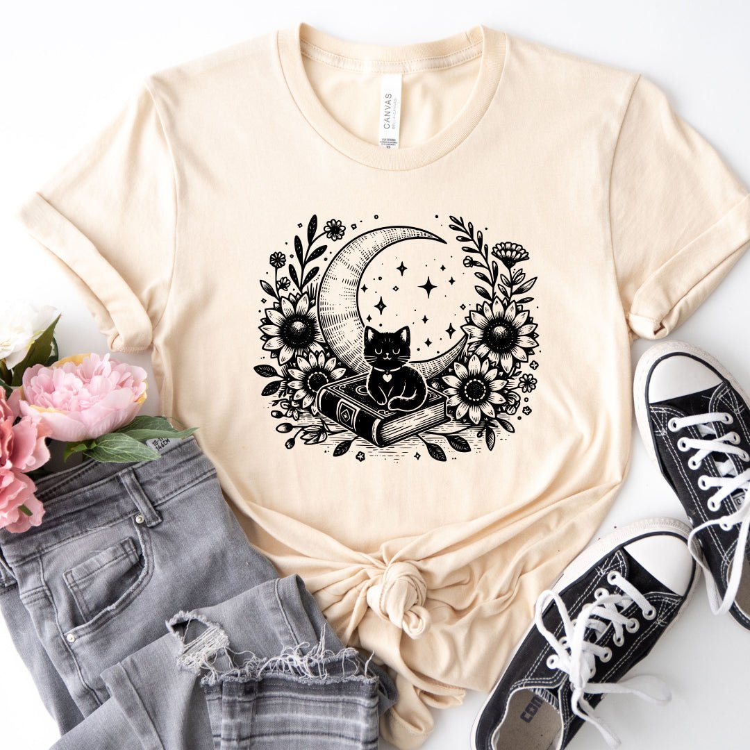 Celestial Cat Book Tee