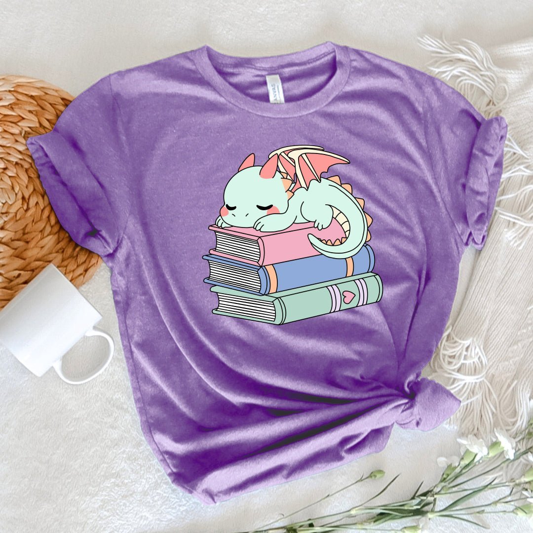 Cute Book Dragon Tee