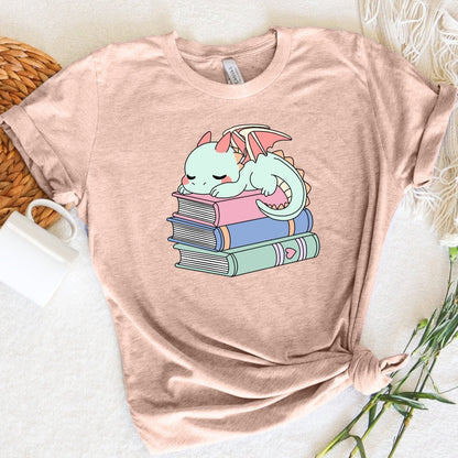 Cute Book Dragon Tee