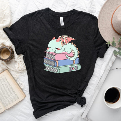 Cute Book Dragon Tee