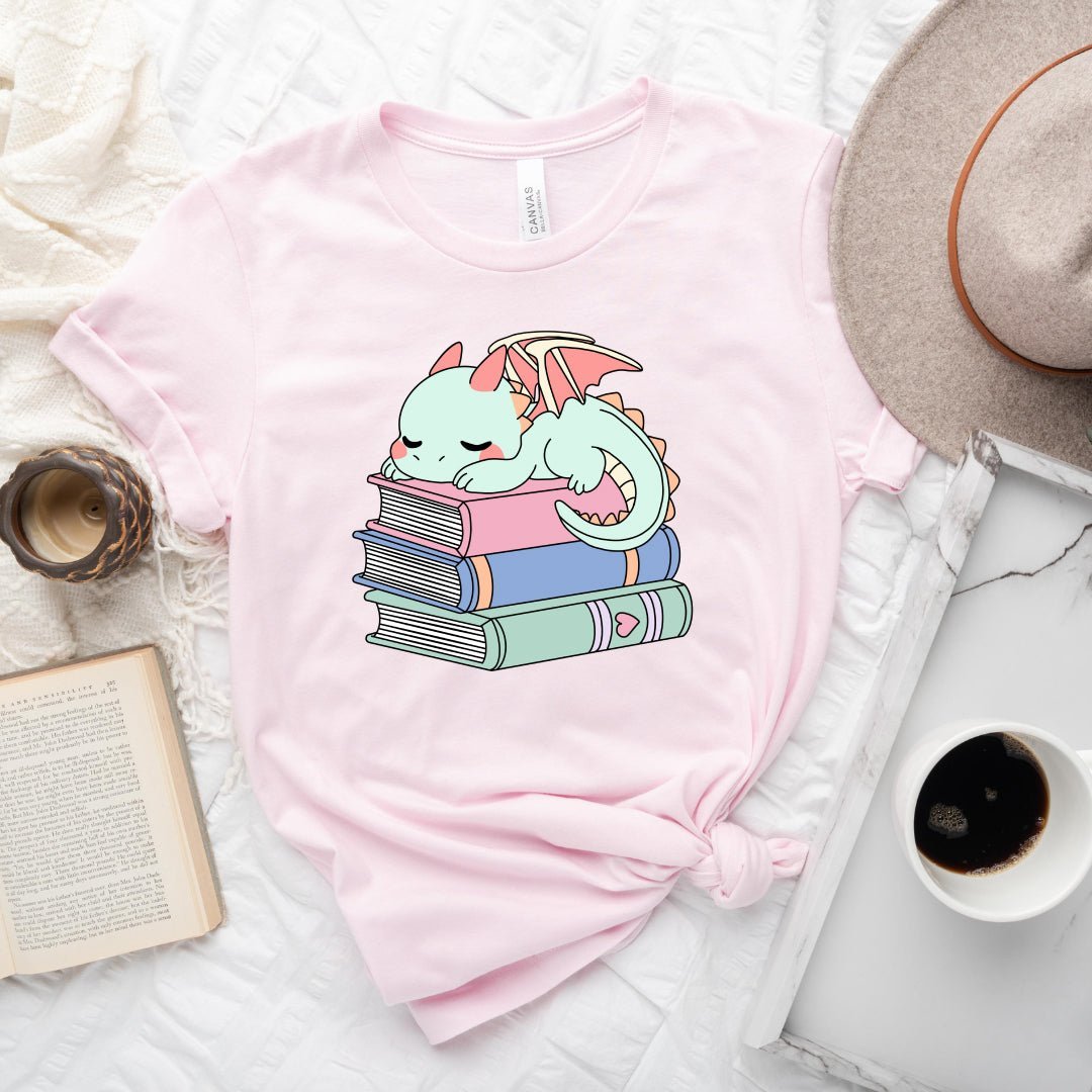 Cute Book Dragon Tee