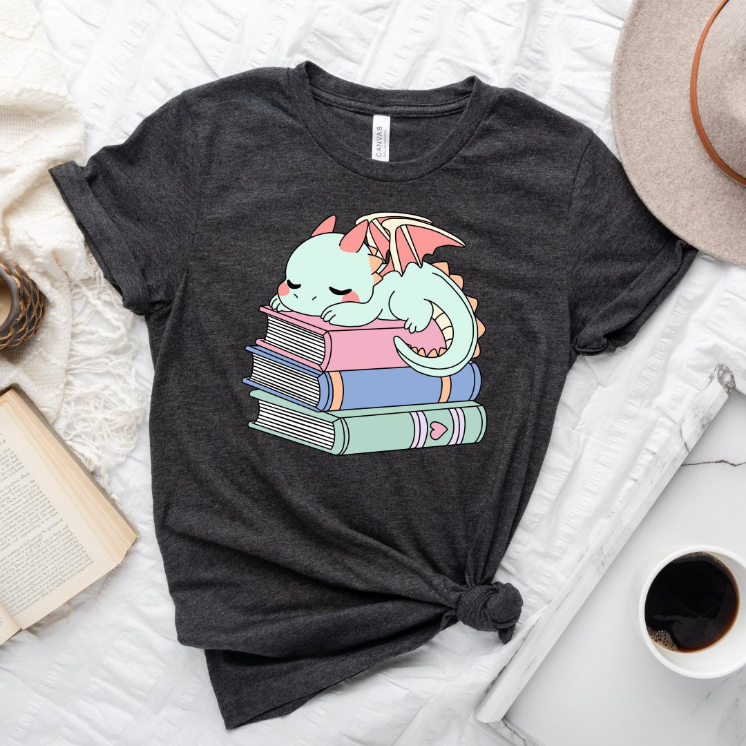 Cute Book Dragon Tee