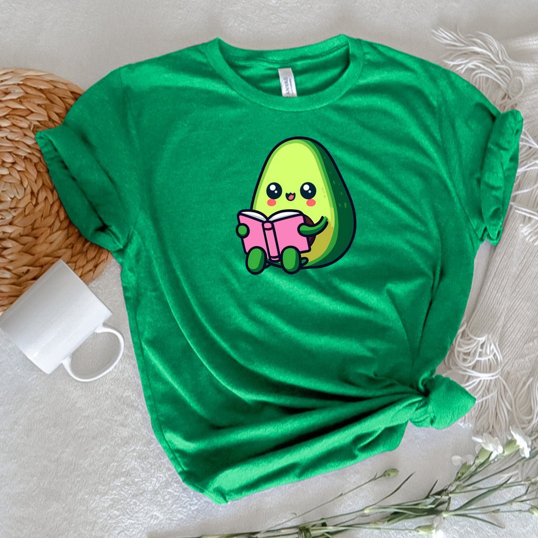 Cute Bookish Avocado Tee