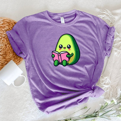 Cute Bookish Avocado Tee