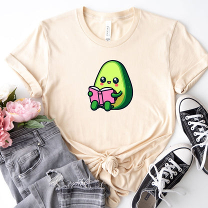 Cute Bookish Avocado Tee