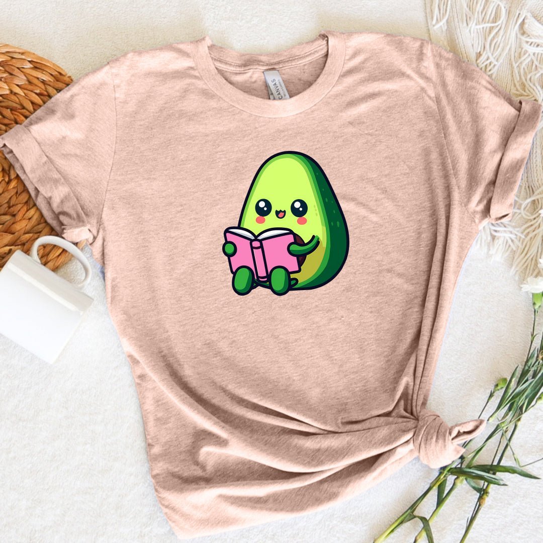 Cute Bookish Avocado Tee