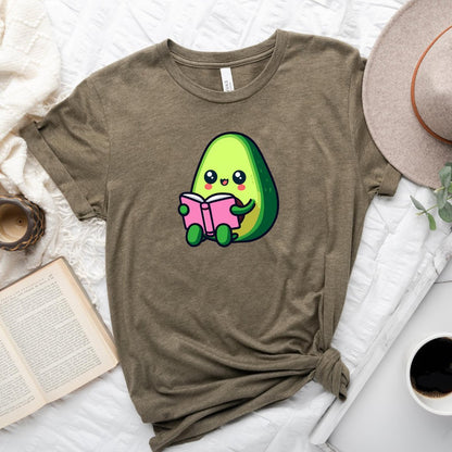 Cute Bookish Avocado Tee