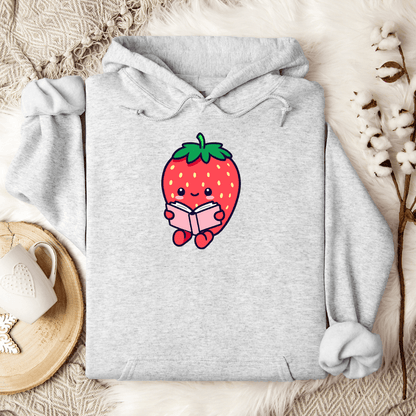 Cute Bookish Strawberry Hoodie