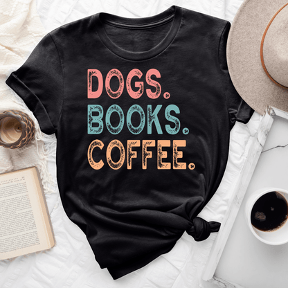 Dogs Books Coffee Tee