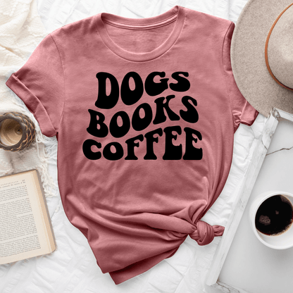Dogs Books Coffee Tee