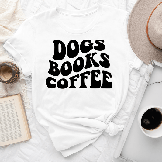 Dogs Books Coffee Tee
