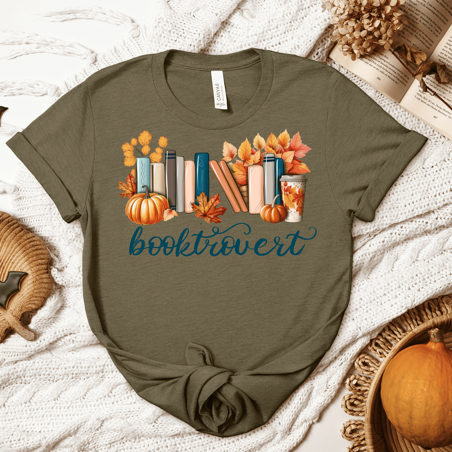 Fall Booktrovert Tee