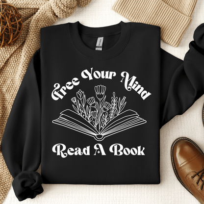 Free Your Mind Read A Book Crewneck