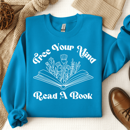 Free Your Mind Read A Book Crewneck