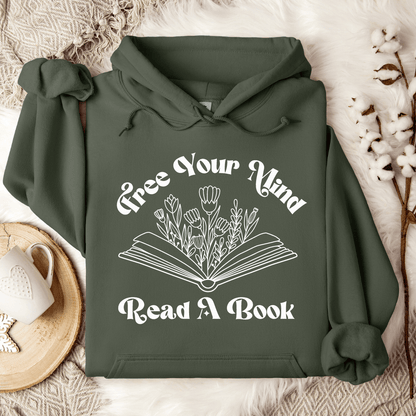 Free Your Mind Read A Book Hoodie