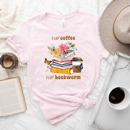 Half Coffee Half Bookworm Tee