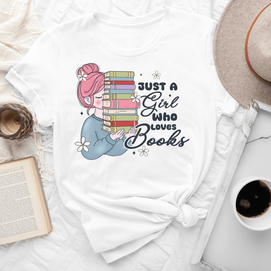 Jusy A Girl Who Loves Books Tee