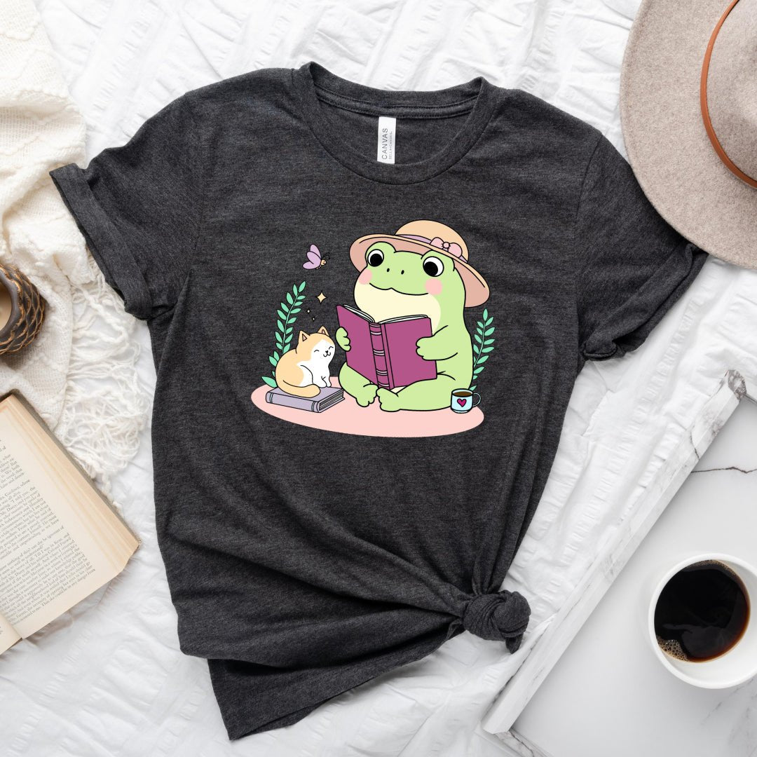 Kawaii Frog Reader Tee