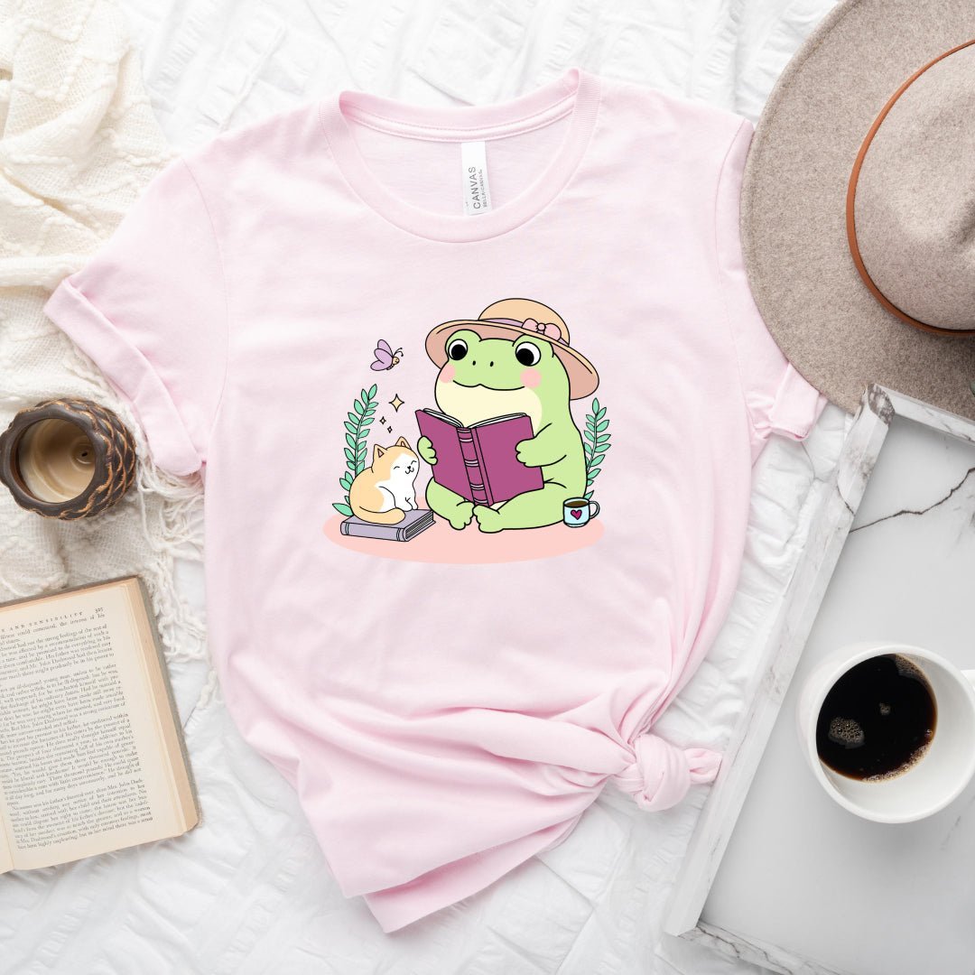 Kawaii Frog Reader Tee