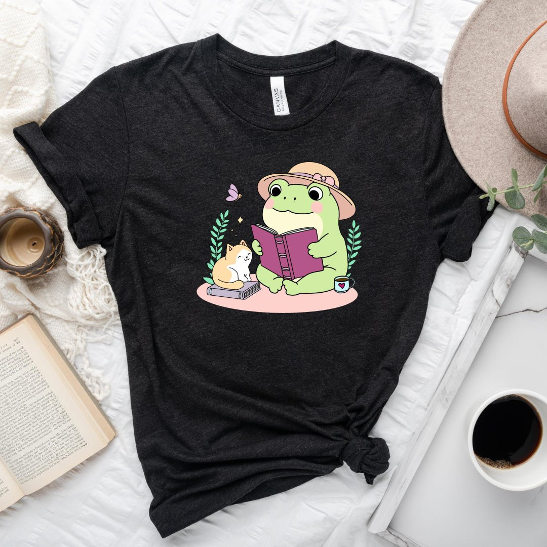 Kawaii Frog Reader Tee