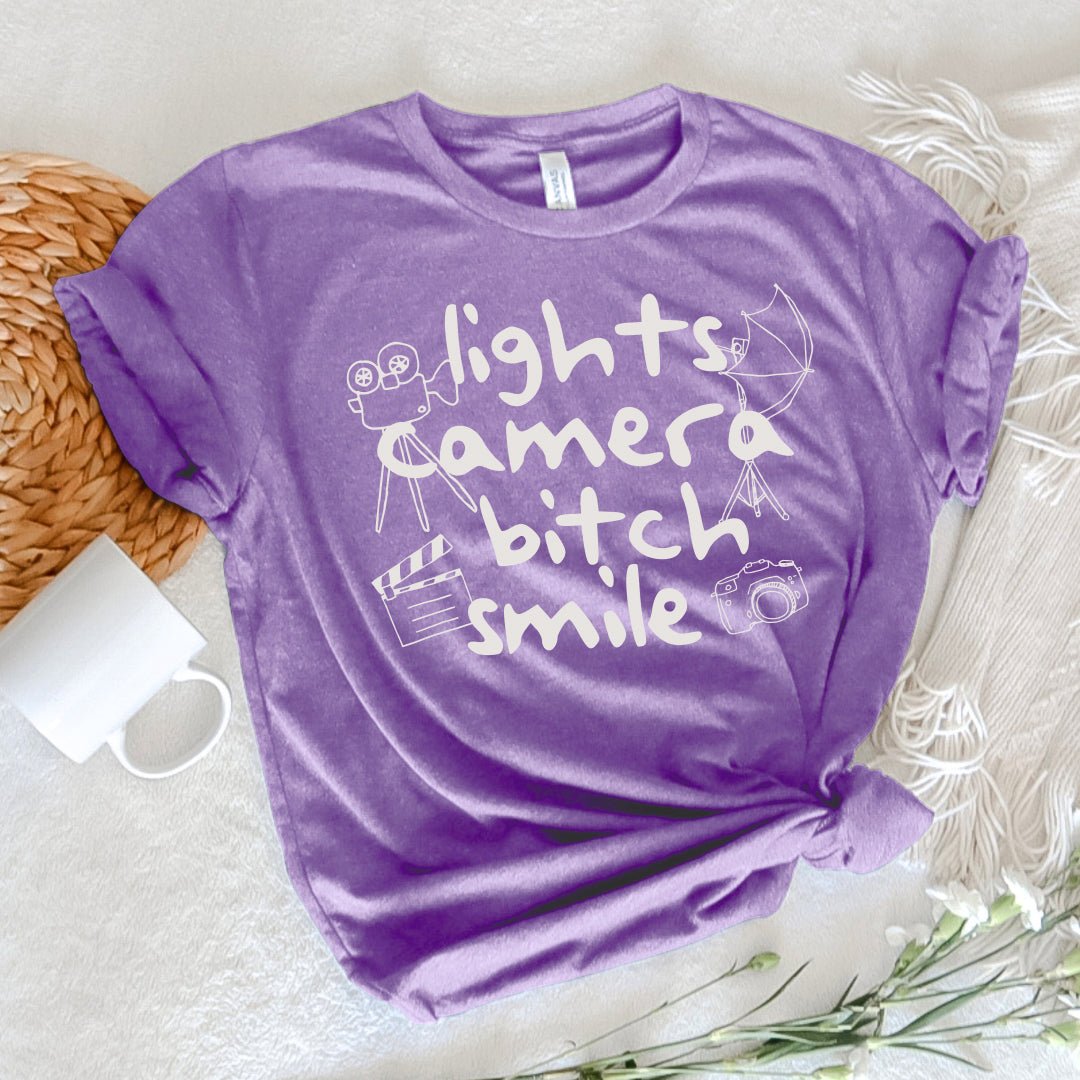 Lights Camera Smile Tee