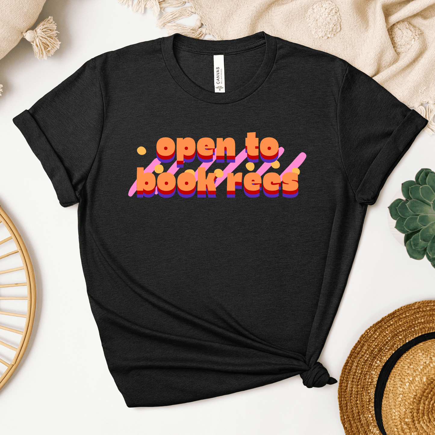 Open To Book Recs Tee