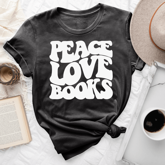 Peace Love Books Tee