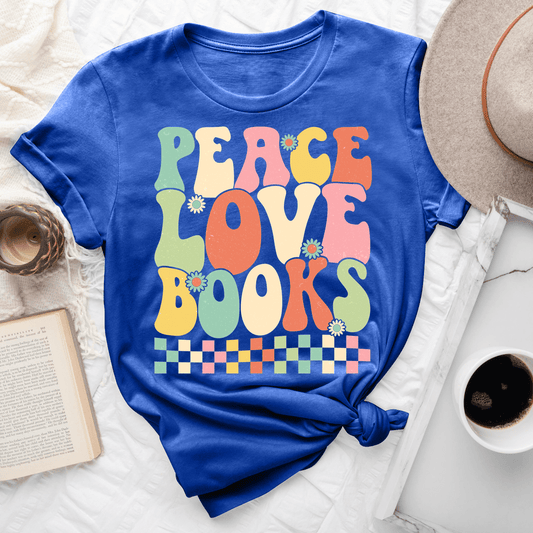 Peace Love Books Tee