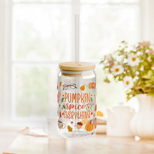 Pumpkin Spice Everything Sipper Glass