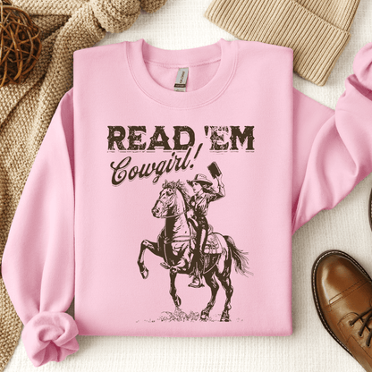 Read 'Em Cowgirl Crewneck