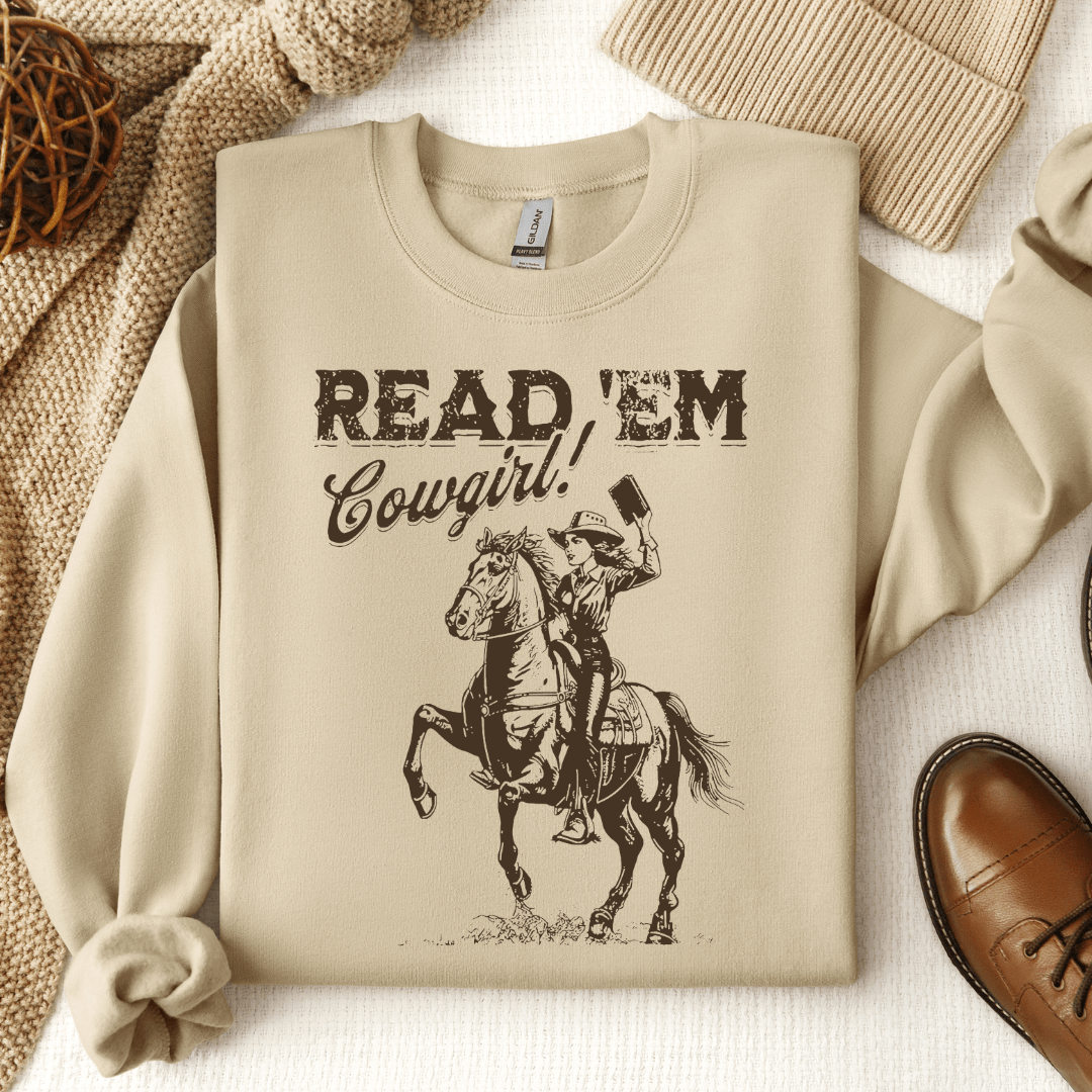 Read 'Em Cowgirl Crewneck