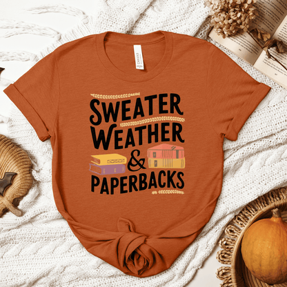 Sweater Weather And Paperbacks Tee